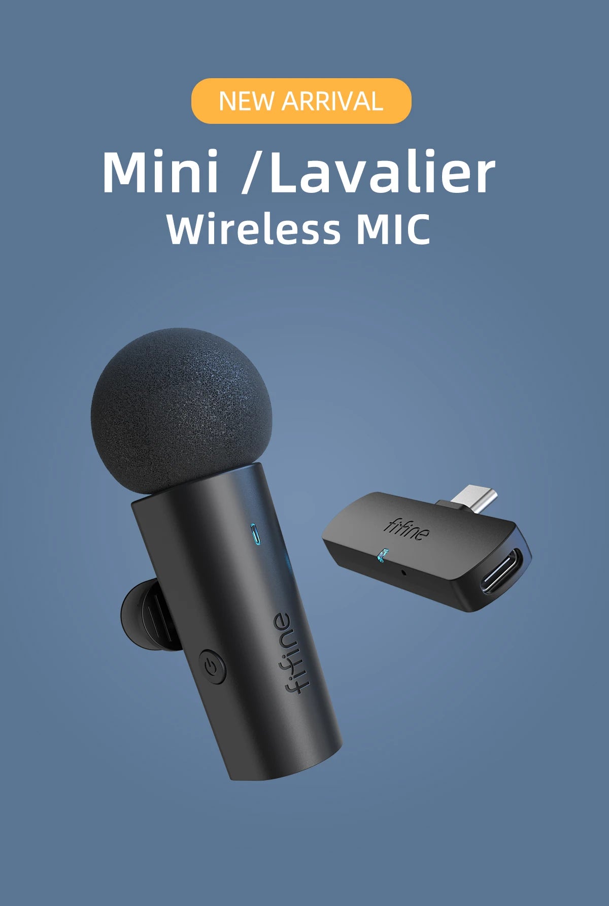 Wireless Microphone – Type-C Clip-On Mic with Noise Cancelling