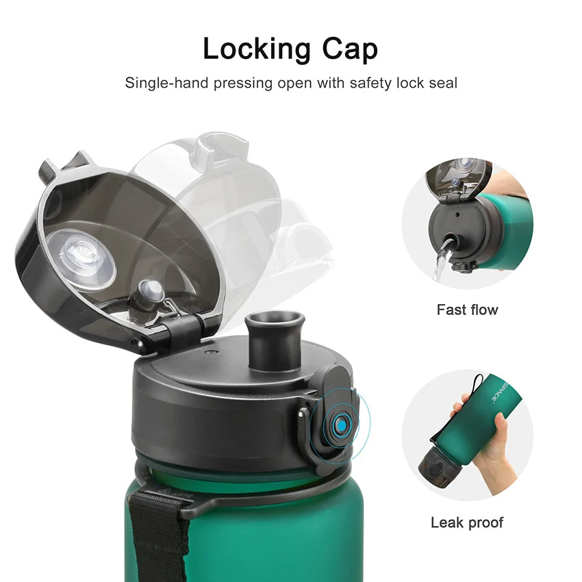 UZ BPA-Free Sports Water Bottle – Leakproof, Reusable, Lightweight