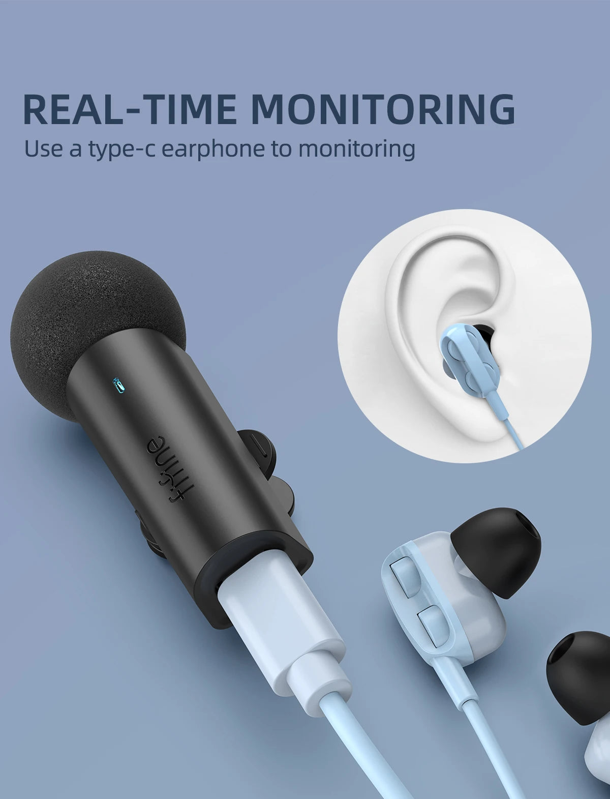 Wireless Microphone – Type-C Clip-On Mic with Noise Cancelling