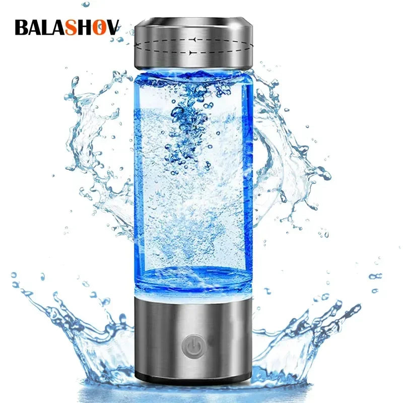 Hydrogen Water Cup – 420ML Portable Hydrogen-Rich Bottle, USB Rechargeable