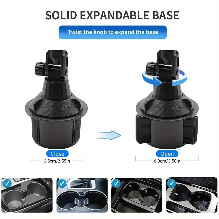 Waterproof ABS Car Cup Holder Mount for Tablets & Phones