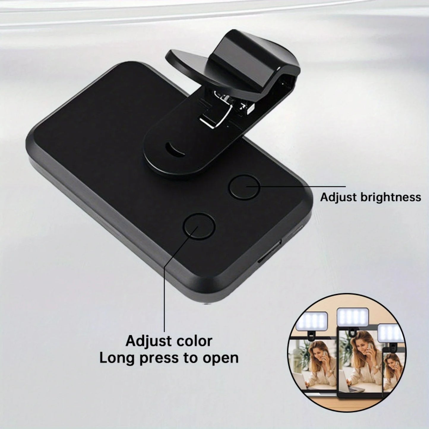 Mini LED Selfie Light – Clip-On Portable Ring