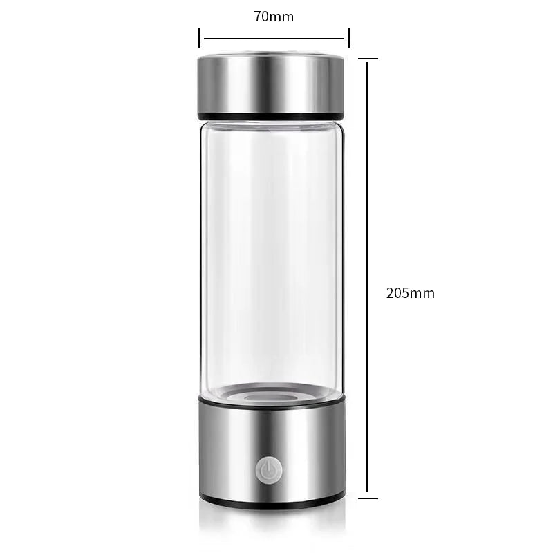 Hydrogen Water Cup – 420ML Portable Hydrogen-Rich Bottle, USB Rechargeable