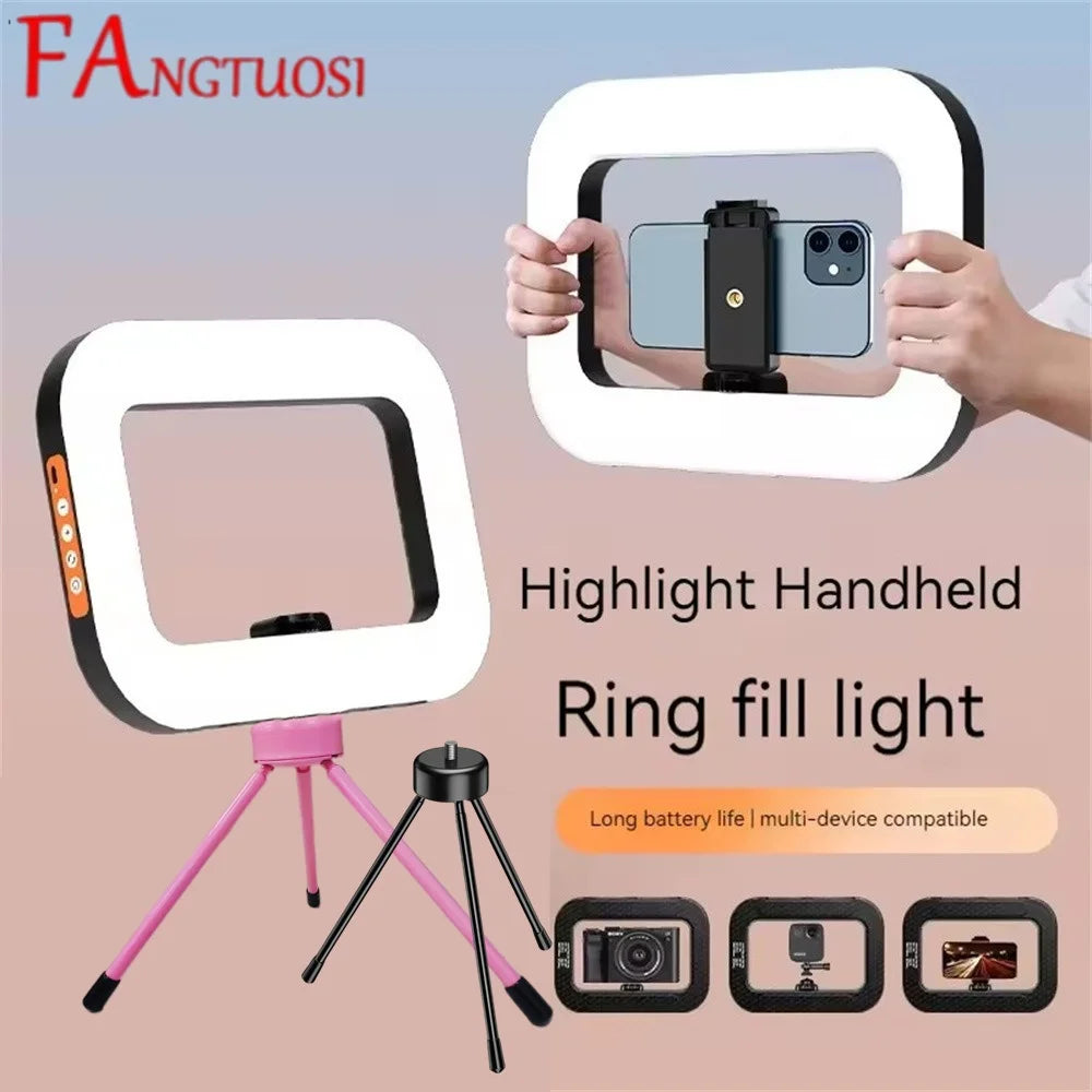 Rechargeable LED Selfie Ring Light – Portable Phone Fill Light for Live Streaming & Photography