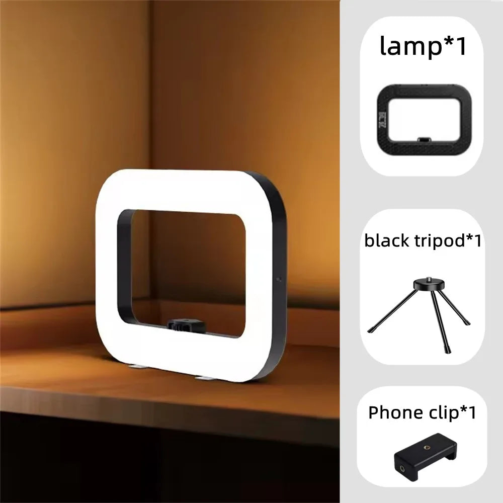 Rechargeable LED Selfie Ring Light – Portable Phone Fill Light for Live Streaming & Photography