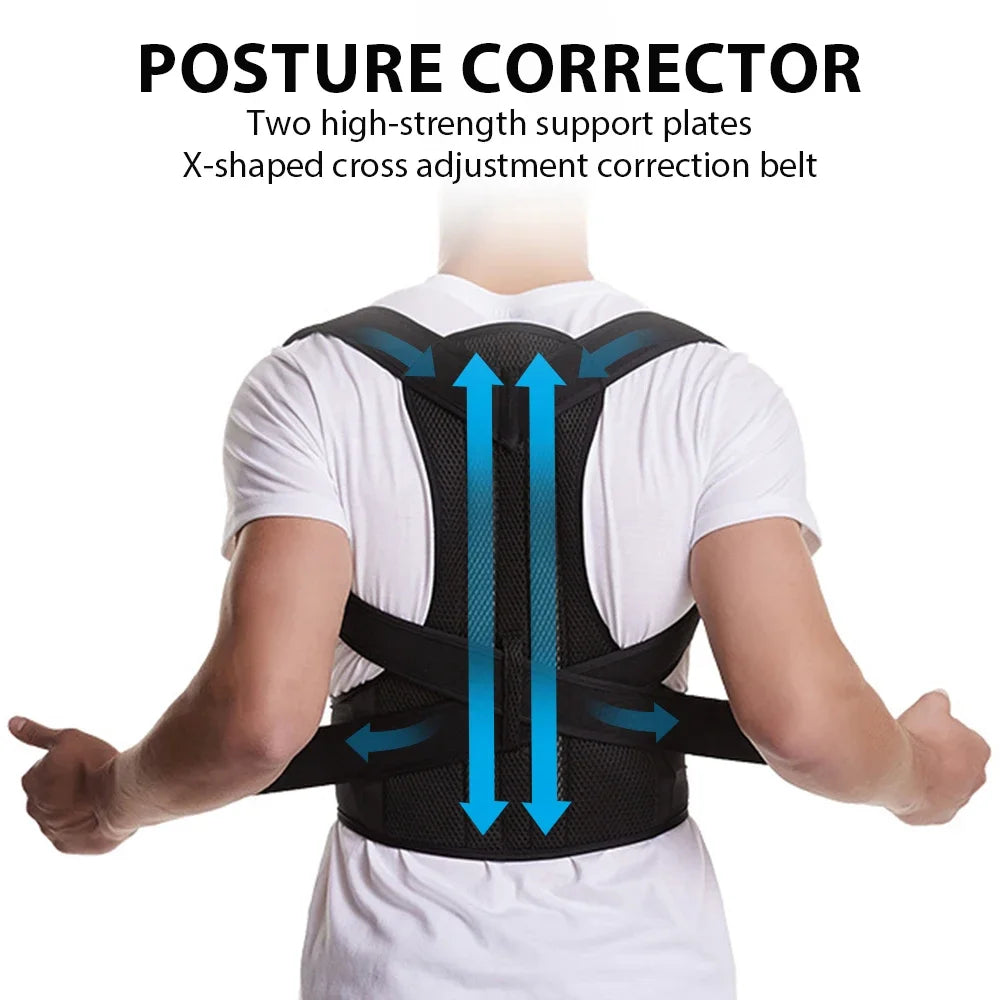 Adjustable Back Brace Posture Corrector – Pain Relief & Spine Support