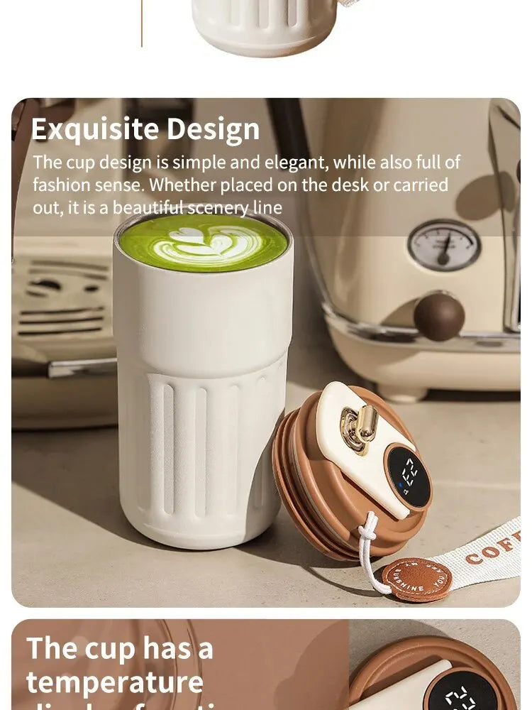 Smart Stainless Steel Insulated Cup – Temperature Display Thermos