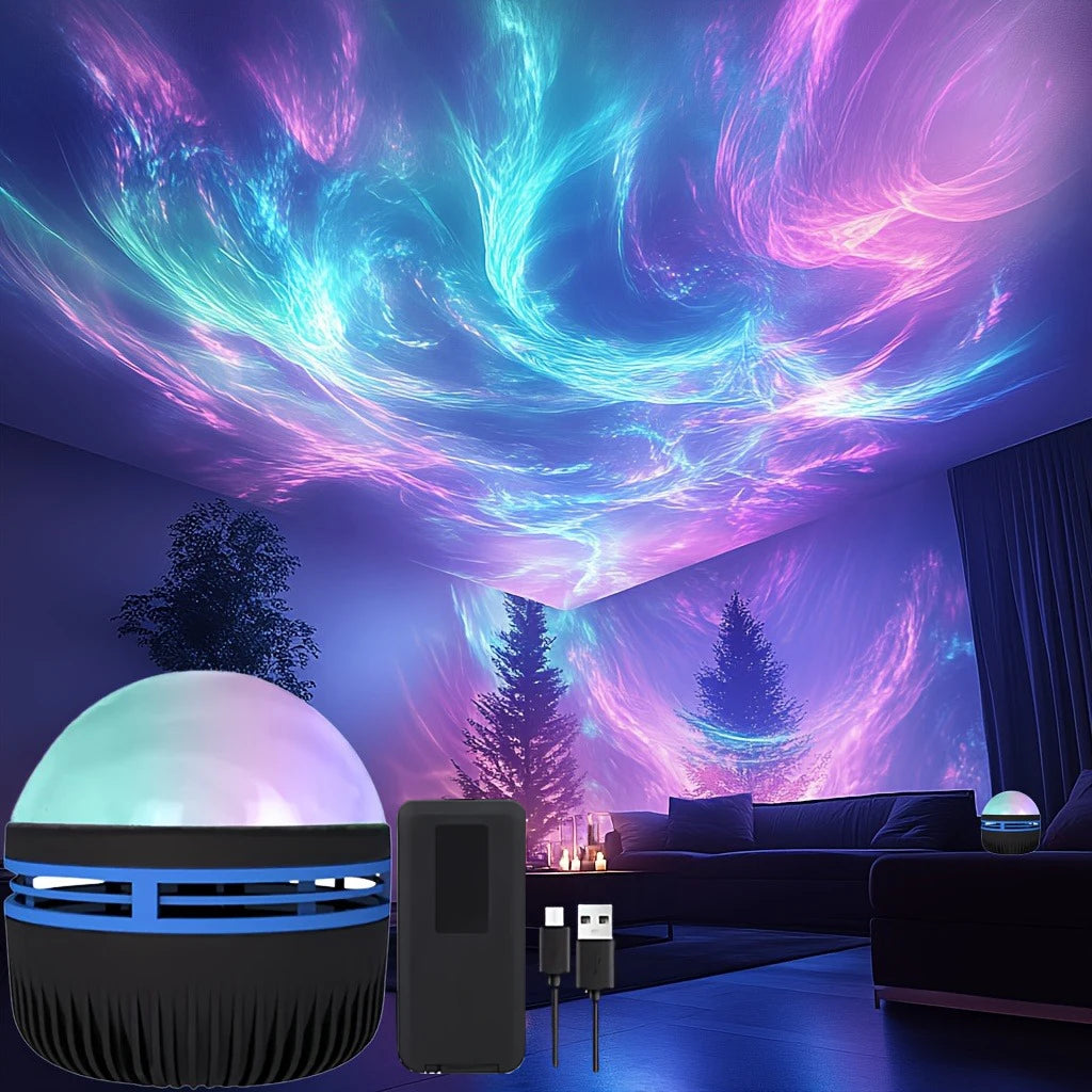 LED Starry Sky Projector Lamp – USB Night Light with Remote