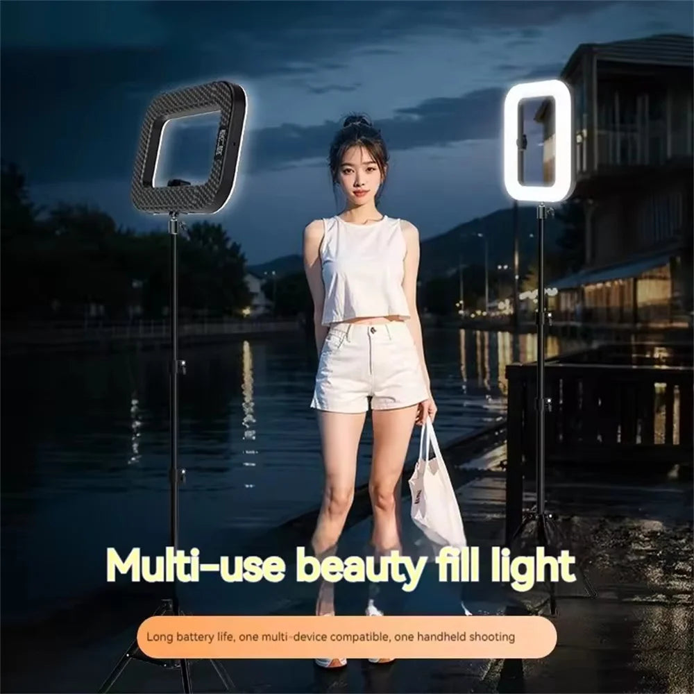 Rechargeable LED Selfie Ring Light – Portable Phone Fill Light for Live Streaming & Photography