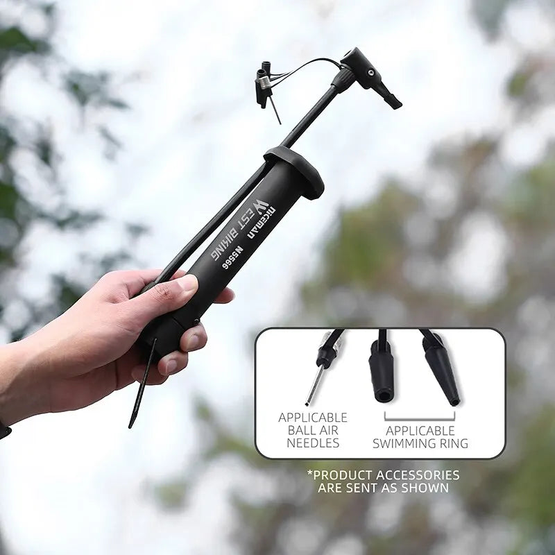 80 PSI Manual Bike Pump – Portable Schrader Valve Inflator