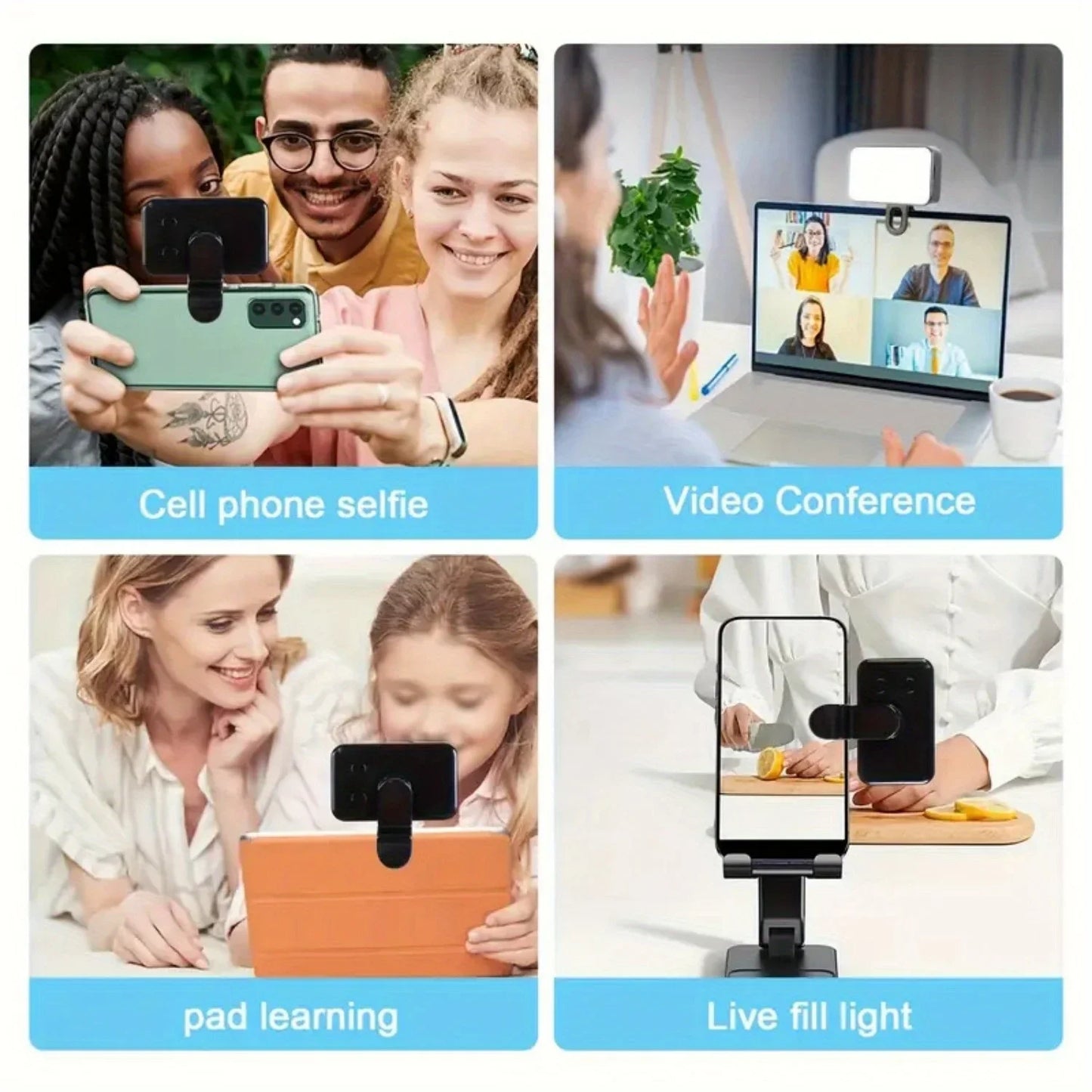 Mini LED Selfie Light – Clip-On Portable Ring