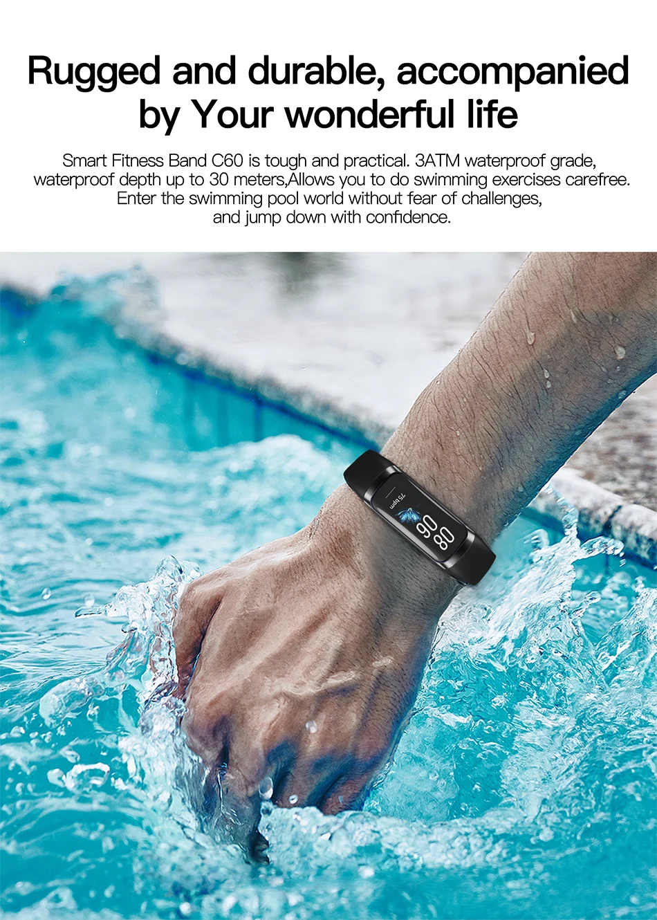 Smart Fitness Tracker Bracelet – Heart Rate & Multi-Sport Monitor
