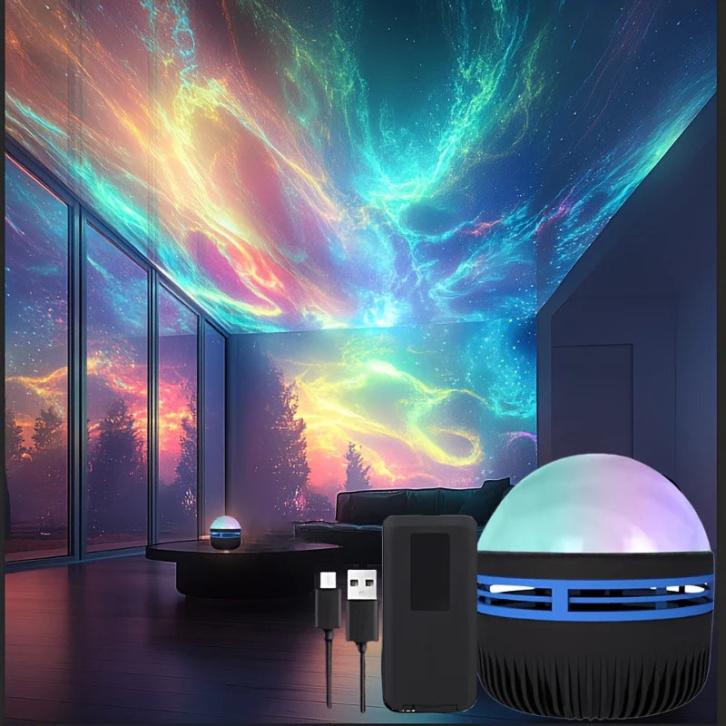 LED Starry Sky Projector Lamp – USB Night Light with Remote