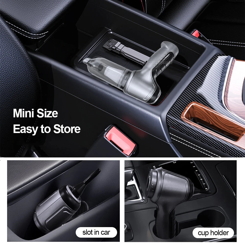 Wireless Car Vacuum Cleaner – Pro & Basic Version, High Suction & Rechargeable