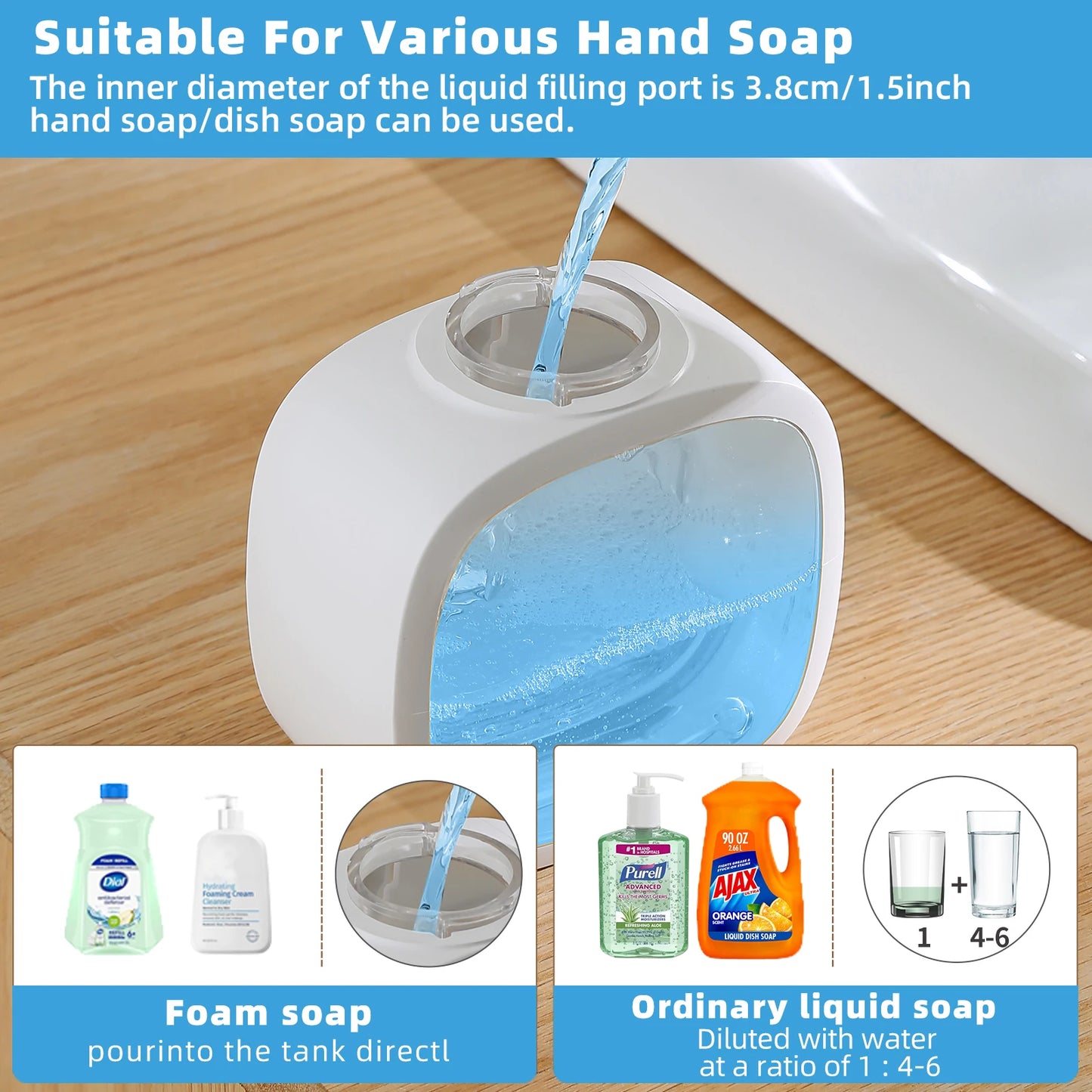 Automatic Wall-Mounted Soap Dispenser – Touchless, Refillable
