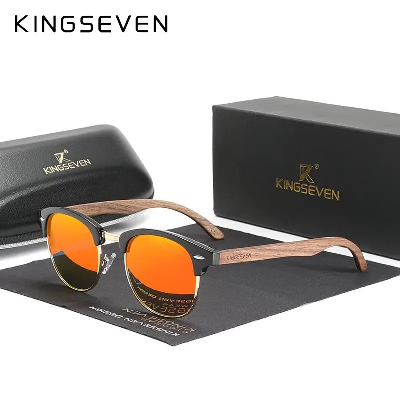 Walnut Wood Sunglasses – Polarized UV400 Lenses
