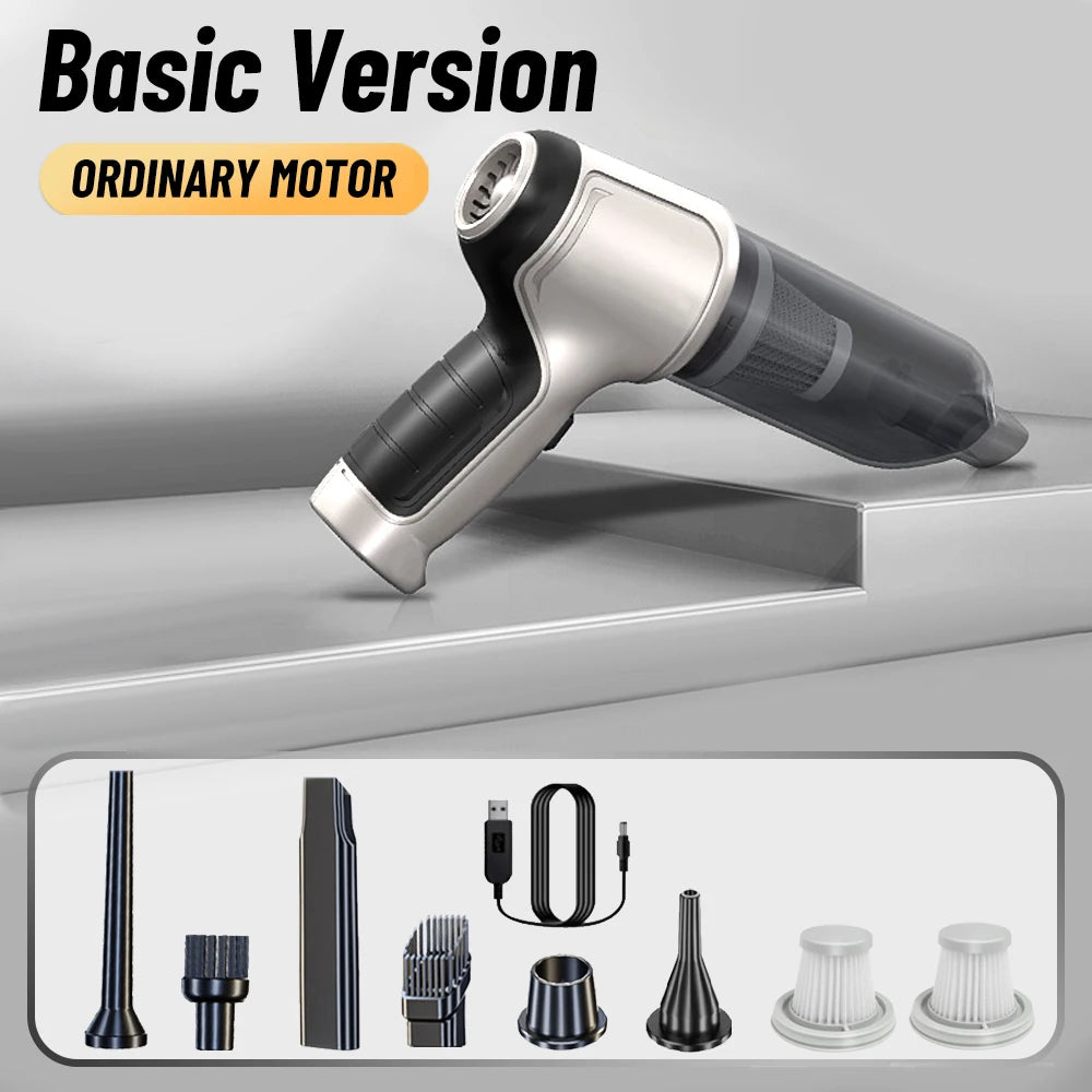 Wireless Car Vacuum Cleaner – Pro & Basic Version, High Suction & Rechargeable