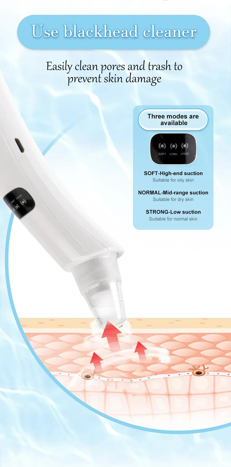 3-Mode Suction Face Cleansing Beauty Machine