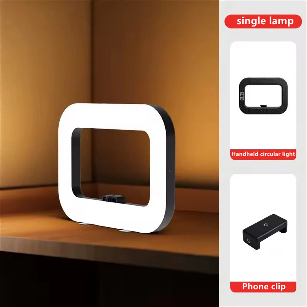 Rechargeable LED Selfie Ring Light – Portable Phone Fill Light for Live Streaming & Photography