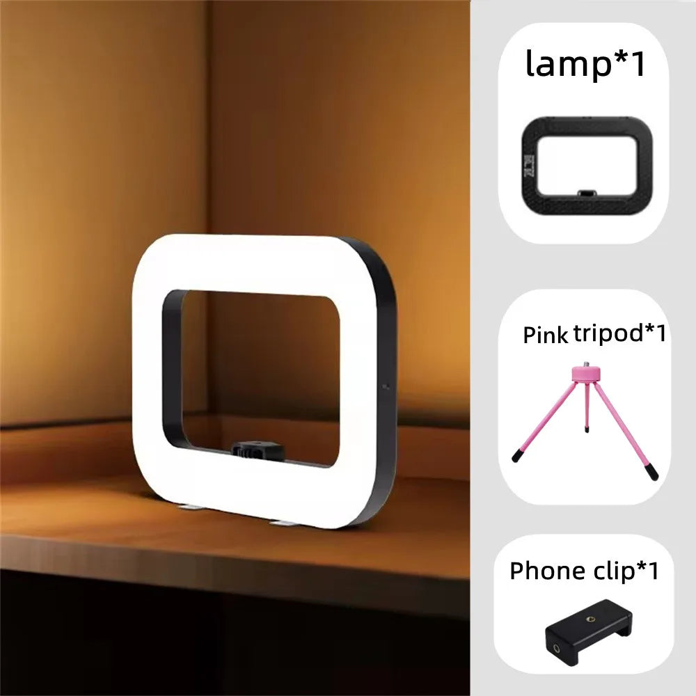Rechargeable LED Selfie Ring Light – Portable Phone Fill Light for Live Streaming & Photography