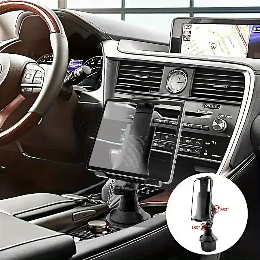 Waterproof ABS Car Cup Holder Mount for Tablets & Phones