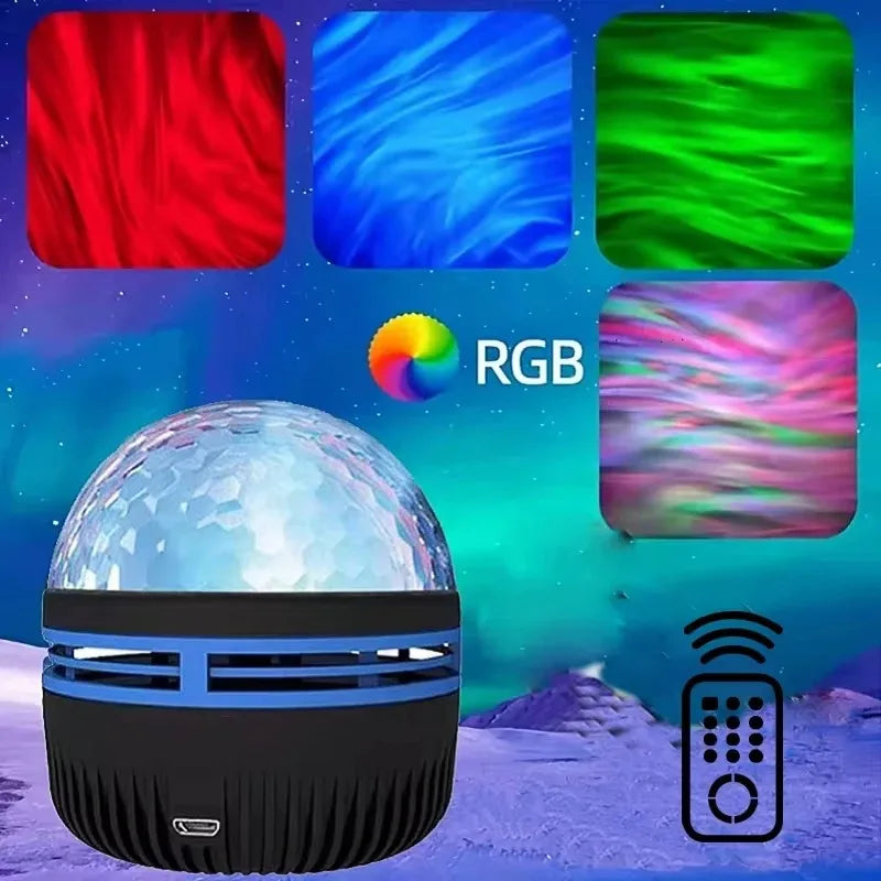 LED Starry Sky Projector Lamp – USB Night Light with Remote