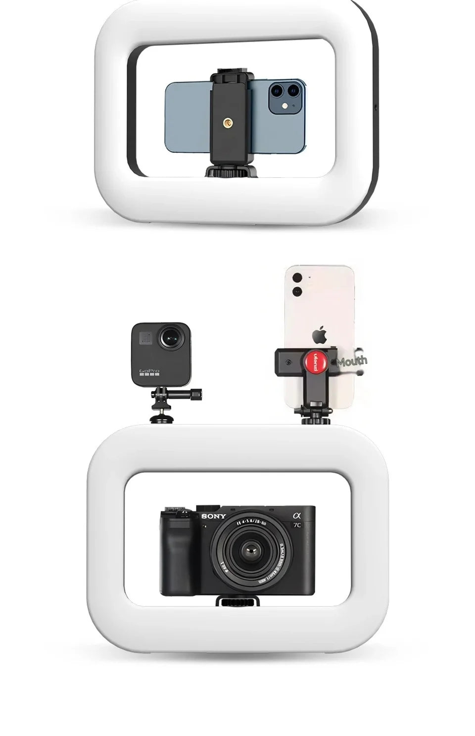 Rechargeable LED Selfie Ring Light – Portable Phone Fill Light for Live Streaming & Photography