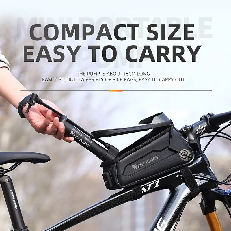 80 PSI Manual Bike Pump – Portable Schrader Valve Inflator