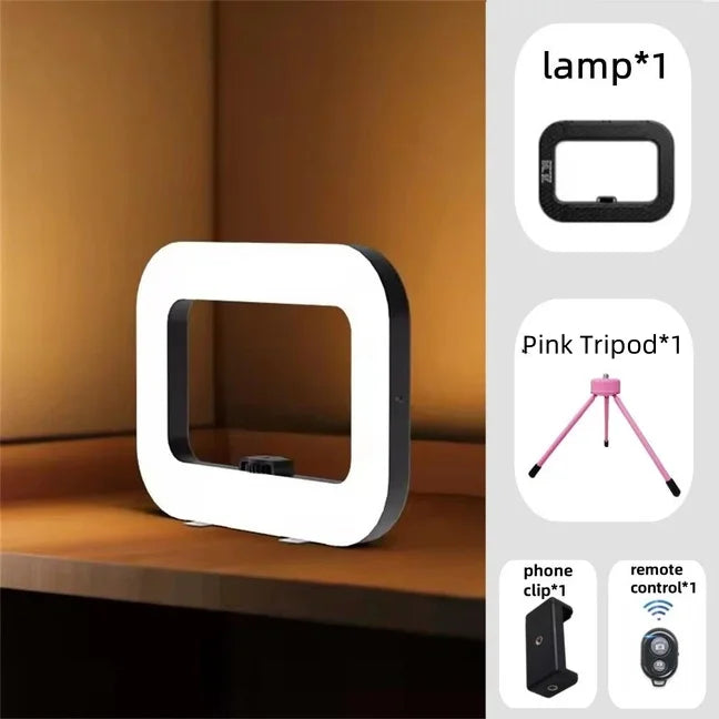 Rechargeable LED Selfie Ring Light – Portable Phone Fill Light for Live Streaming & Photography