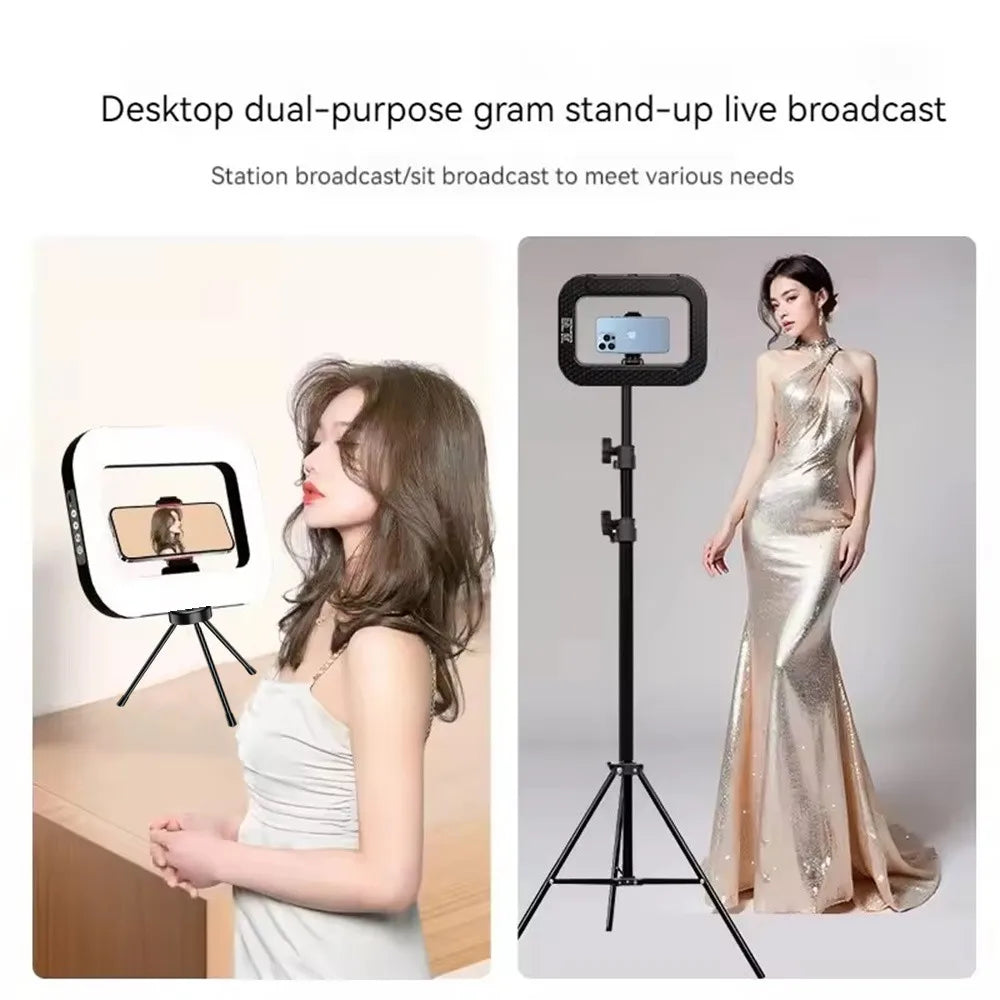 Rechargeable LED Selfie Ring Light – Portable Phone Fill Light for Live Streaming & Photography