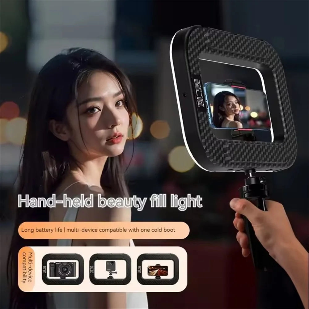 Rechargeable LED Selfie Ring Light – Portable Phone Fill Light for Live Streaming & Photography