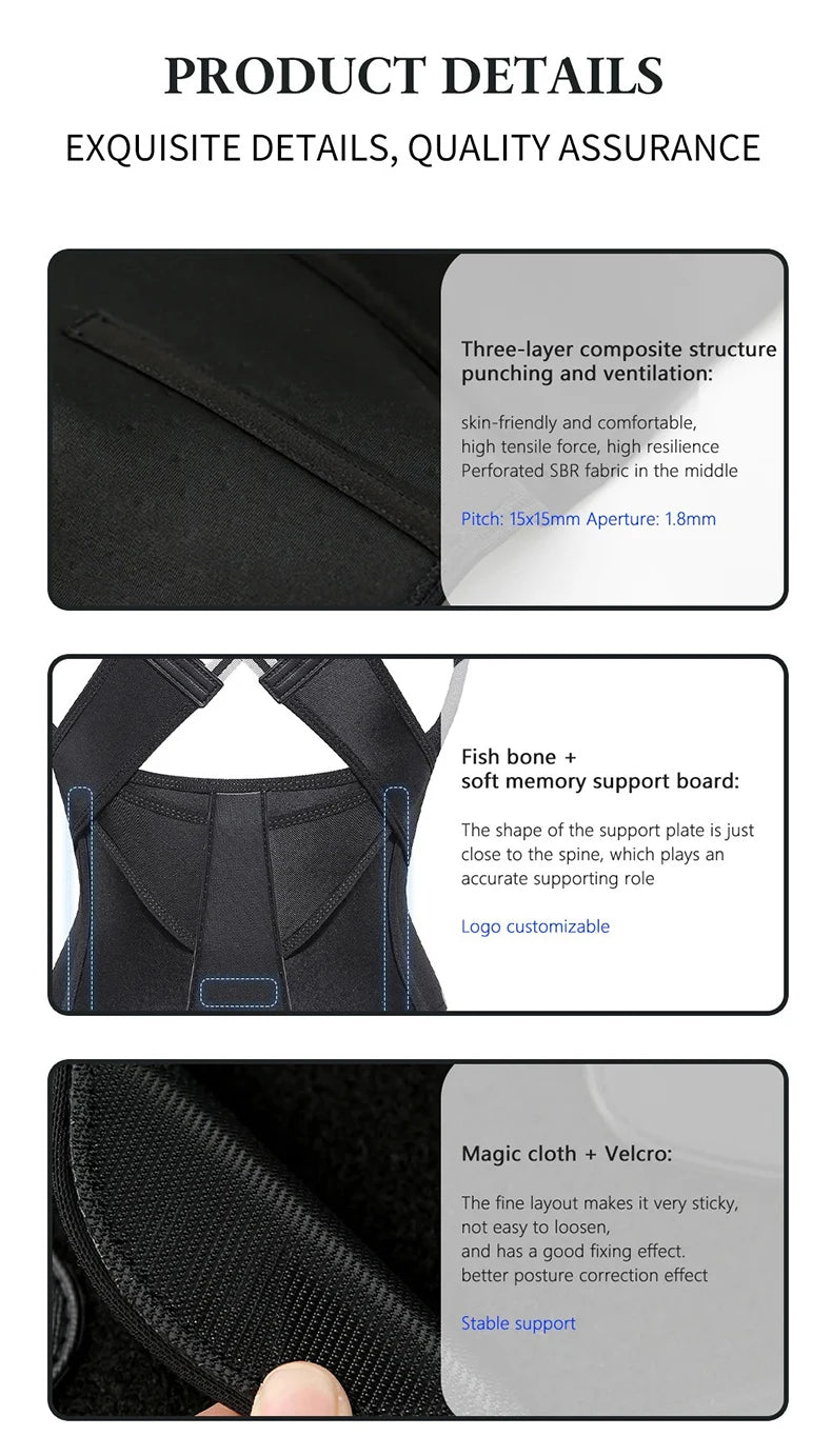 Adjustable Posture Corrector – Back & Shoulder Support Brace