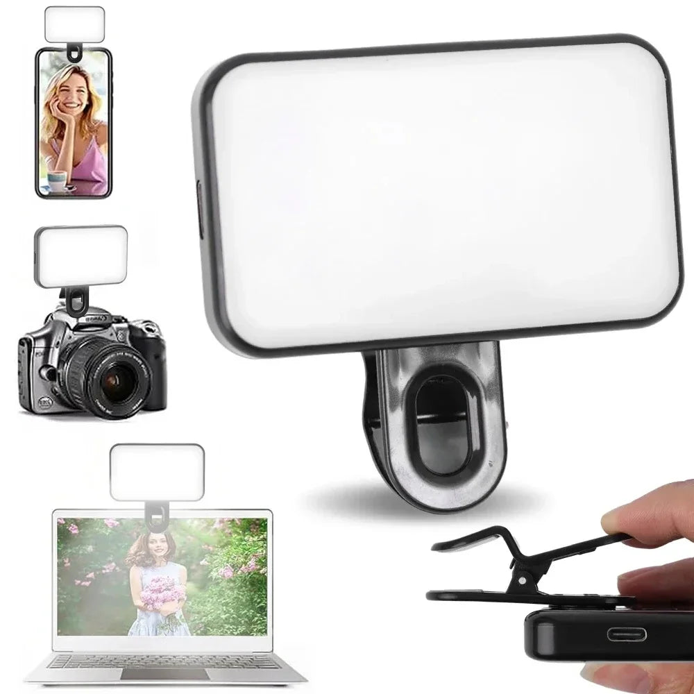 Mini LED Selfie Light – Clip-On Portable Ring