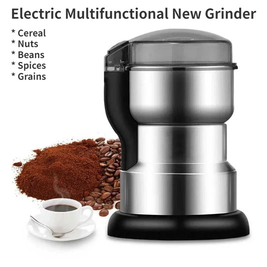 Multifunctional Electric Coffee & Spice Grinder – Beans, Nuts, Grains, Cereals