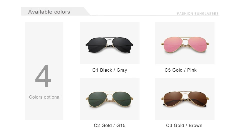 Pilot Alloy Sunglasses for Men – UV400 Polarized Shades
