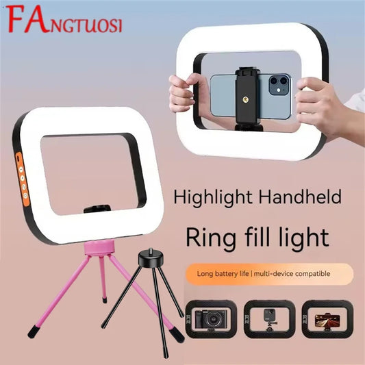 Rechargeable LED Selfie Ring Light – Portable Phone Fill Light for Live Streaming & Photography
