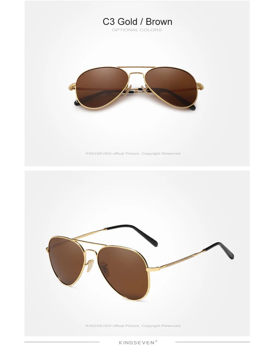 Pilot Alloy Sunglasses for Men – UV400 Polarized Shades