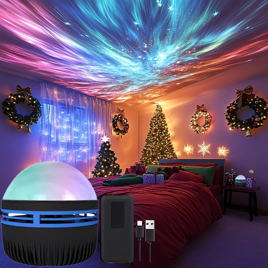 LED Starry Sky Projector Lamp – USB Night Light with Remote