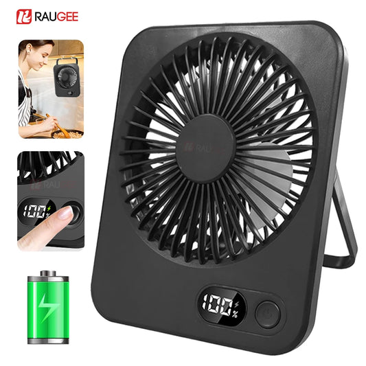 Portable Mini Desk Fan – USB Rechargeable, Quiet & Adjustable