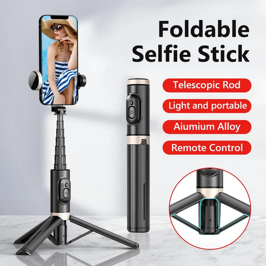 Bluetooth Selfie Stick Tripod – Wireless Handheld Phone Stand