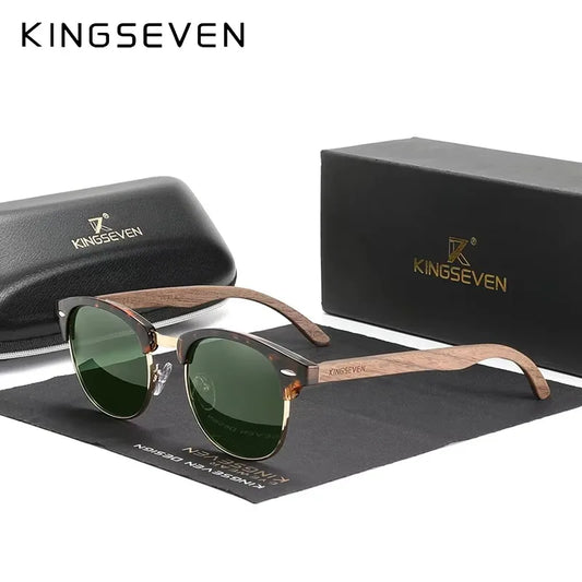 Walnut Wood Sunglasses – Polarized UV400 Lenses