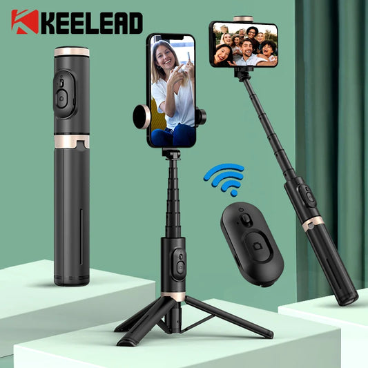 Bluetooth Selfie Stick Tripod – Wireless Handheld Phone Stand