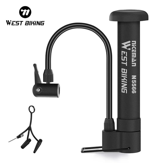 80 PSI Manual Bike Pump – Portable Schrader Valve Inflator