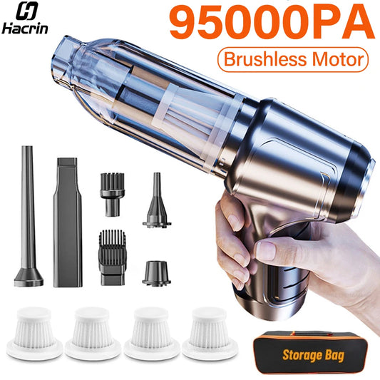 Wireless Car Vacuum Cleaner – Pro & Basic Version, High Suction & Rechargeable
