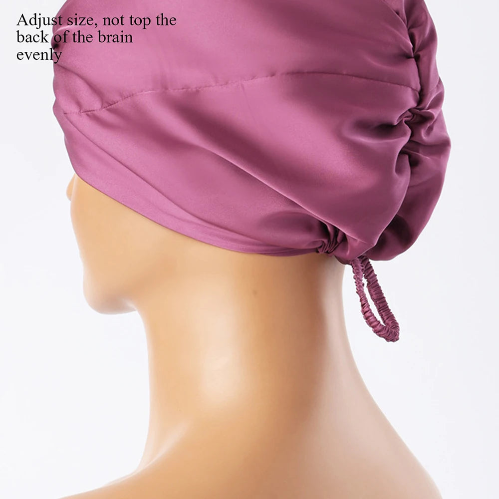 Luxury Satin Hair Bonnet – Adjustable Sleep Cap for Natural Hair & Braids